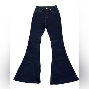 Shein Bell Bottom Flare Stretch Skinny Jeans SZ US 2 X-Small 34 Long